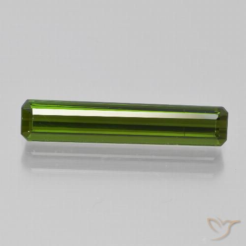 2.10ct Natural Medium Green Tourmaline, Emerald Cut, VVS-VS
