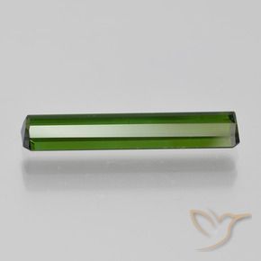 Tourmaline Gemstone in 18.3 x 3.7 mm Size for Sale, Tourmaline Stone in Medium-Dark Green Color