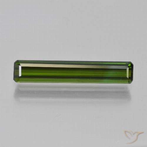 1.79ct Natural Deep Forest Green Tourmaline, Emerald Cut, VVS