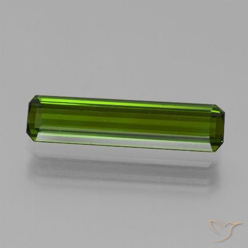 2.06ct Natural Dark Green Tourmaline, Emerald Cut, VVS-VS