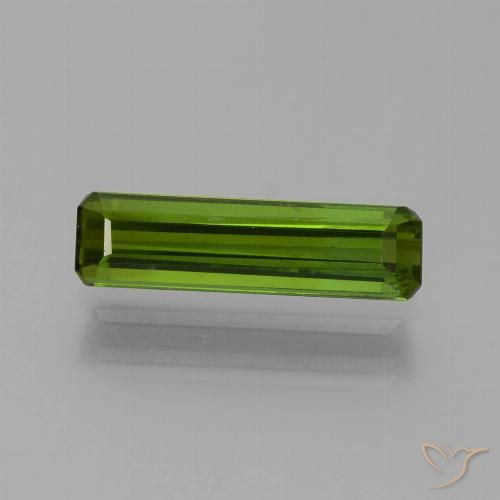 1.25ct Natural Dark Green Tourmaline, Emerald Cut, VVS-VS