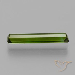 Tourmaline Gemstone in 17.2 x 3.3 mm Size for Sale, Tourmaline Stone in Medium-Dark Green Color