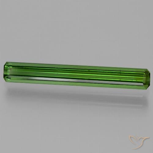 1.67ct Natural Medium-Dark Green Tourmaline, Emerald Cut, VVS-VS