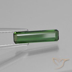 0.77 ct Green Tourmaline Stone, Natural Tourmaline in Octagon Step Cut Shape for Sale