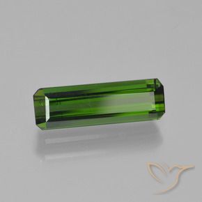 1.38 ct Green Tourmaline Stone, Natural Tourmaline in Octagon Step Cut Shape for Sale