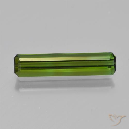 1.08 ct Green Tourmaline Gemstone, Tourmaline Gem in Octagon Step Cut Shape for Sale.