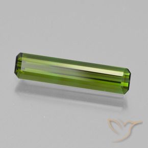 1.08 ct Green Tourmaline Stone, Natural Tourmaline in Octagon Step Cut Shape for Sale
