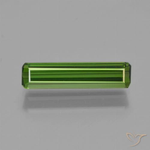 1.28ct Natural Dark Green Tourmaline, Emerald Cut, VVS