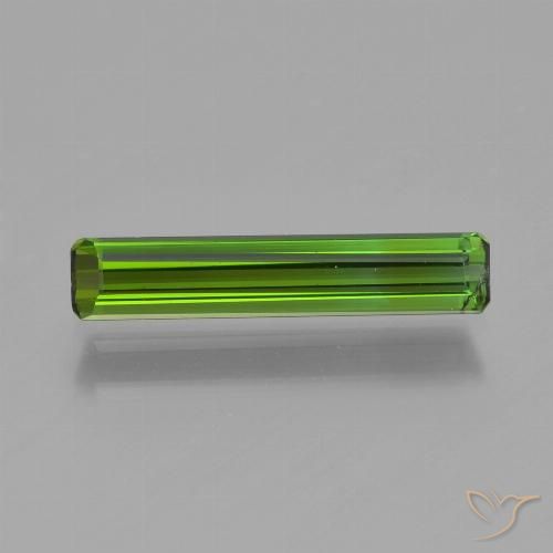 0.88ct Natural Medium Green Tourmaline, Emerald Cut, VS