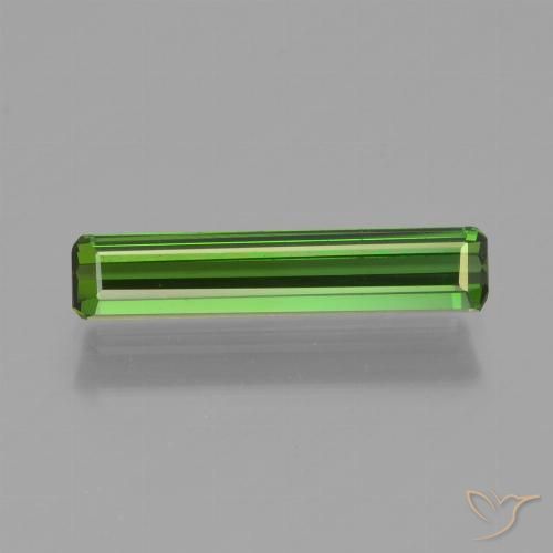 1.03ct Natural Medium Green Tourmaline, Emerald Cut, VVS