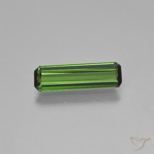 Verde oscuro medio Turmalina Gema - 1.1ct Corte octagonal (ID: 450196)