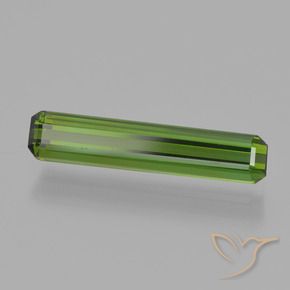 1.29 ct Green Tourmaline Stone, Natural Tourmaline in Octagon Step Cut Shape for Sale