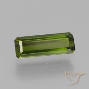 0.88 ct Green Tourmaline Stone, Natural Tourmaline in Octagon Step Cut Shape for Sale