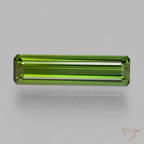1.72ct Natural Medium Green Tourmaline, Emerald Cut, VVS-VS