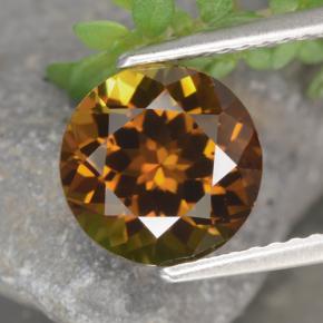 2.4ct Round Facet Golden Orange Tourmaline Gem for sale 2.4ct Round Facet Golden Orange Tourmaline Gem (ID: 463560)