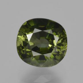 Verde oscuro Turmalina Gema - 1.2ct Corte en Forma Cojín (ID: 465664)