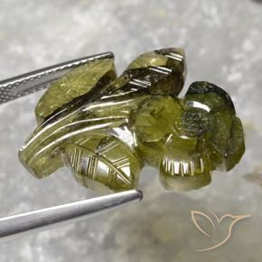 Tourmaline Gemstone in 25 x 18 mm (calibrated) Size for Sale, Tourmaline Stone in Warm Green Color