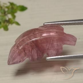 7.02 ct Bi-color Tourmaline Stone, Natural Tourmaline in Carved Leaf Shape for Sale