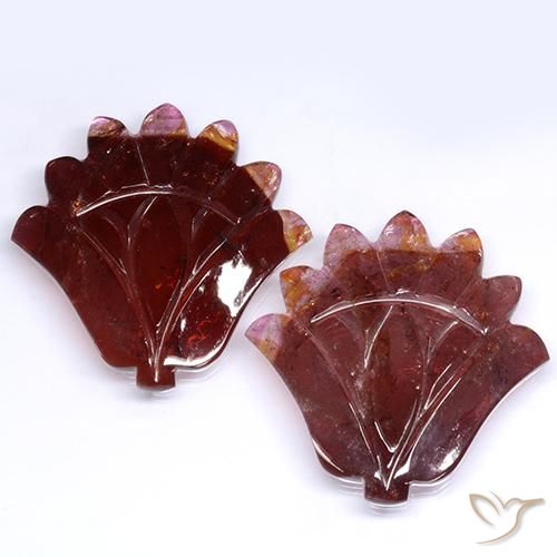 62.15 ct Loose Red Tourmaline, 37.3 x 37.1 mm Carved From Mozambique, Photo A