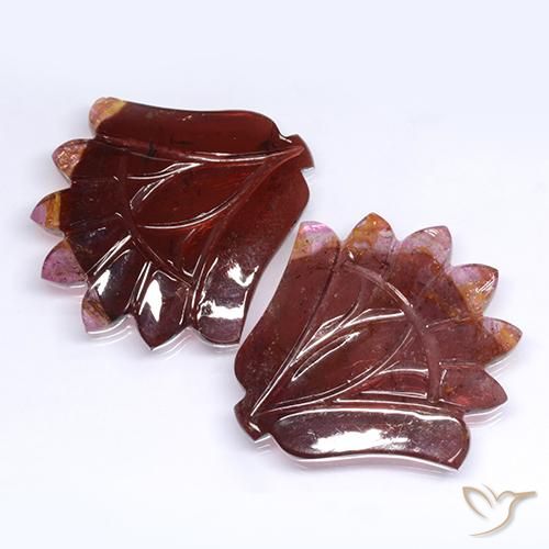 Tourmaline Gemstones in 37.3 x 37.1 mm Size for Sale, Tourmaline Stones in Deep Red Color