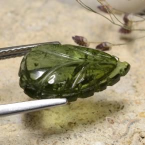 Tourmaline Gemstone in 16.1 x 10.1 mm Size for Sale, Tourmaline Stone in Earth Green Color