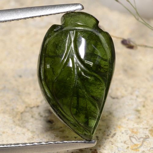 4.86ct طبيعي أخضر الغابات تورمالين, فانسى, نصف شفاف, Photo A