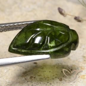 Tourmaline Gemstone in 14.6 x 8.7 mm Size for Sale, Tourmaline Stone in Forest Green Color