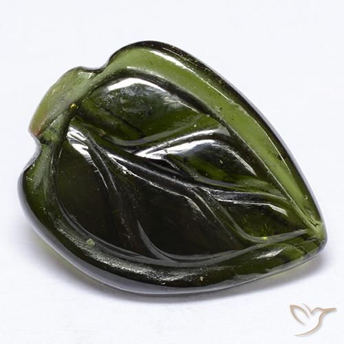 Tourmaline Gemstone in 14.8 x 11.5 mm Size for Sale, Tourmaline Stone in Deep Green Color
