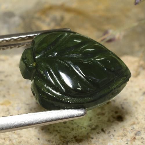 Tourmaline Gemstone in 12 x 10 mm (calibrated) Size for Sale, Tourmaline Stone in Dark Green Color