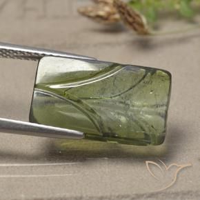 Tourmaline Gemstone in 15.7 x 9.3 mm Size for Sale, Tourmaline Stone in Light Green Color