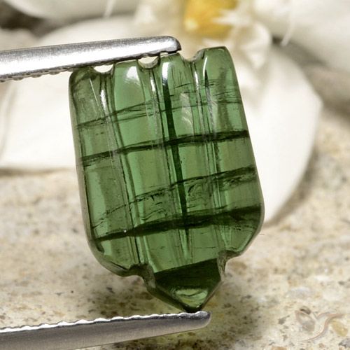 3.71ct Natural Deep Green Tourmaline, Fancy, Translucent