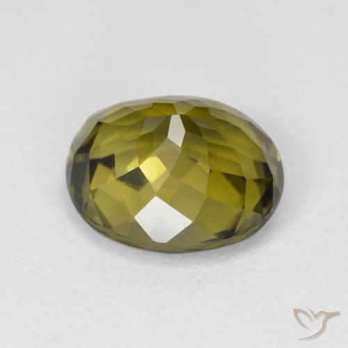 Tourmaline Gemstone in 8.7 x 10 mm Size for Sale, Tourmaline Stone in Deep Green Color