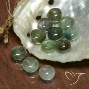 4.61 ctw Green Tourmaline Stones, Natural Tourmaline in Rondelle Shape for Sale