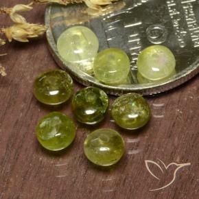 3.16 ctw Green Tourmaline Stones, Natural Tourmaline in Rondelle Shape for Sale