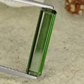 1.47 ct Green Tourmaline Stone, Natural Tourmaline in Octagon Step Cut Shape for Sale