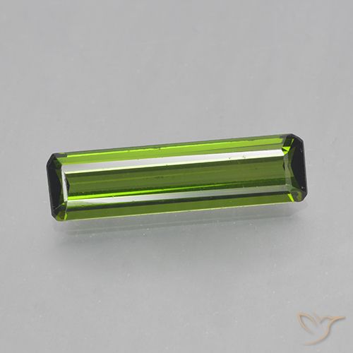 1.45ct Natural Seaweed Green Tourmaline, Emerald Cut, VVS-VS