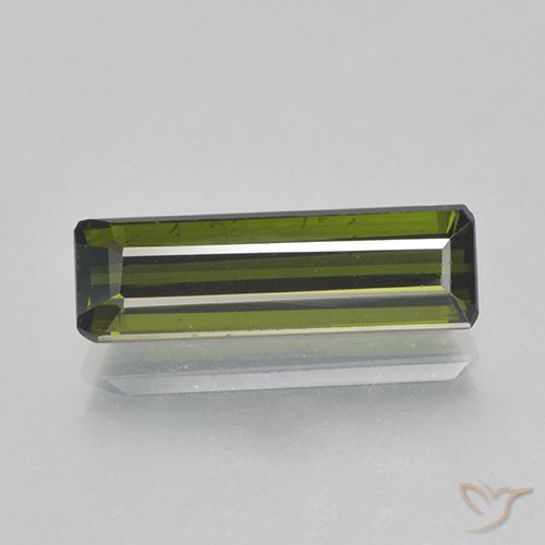 1.89ct Natural Medium Green Tourmaline, Emerald Cut, VVS-VS