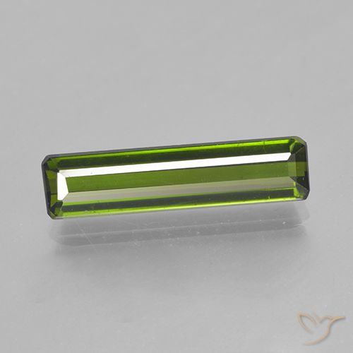 1.80ct Natural Warm Green Tourmaline, Emerald Cut, VVS-VS