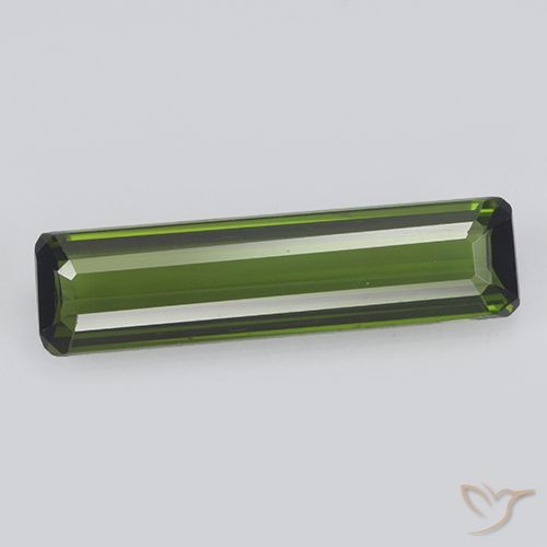 1.39ct Natural Forest Green Tourmaline, Emerald Cut, VVS