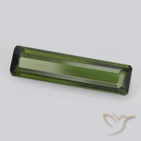1.39 ct Green Tourmaline Stone, Natural Tourmaline in Octagon Step Cut Shape for Sale