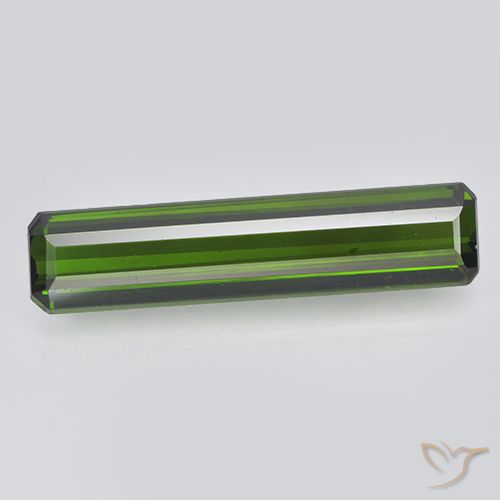 2.87ct Natural Deep Green Tourmaline, Emerald Cut, VVS-VS