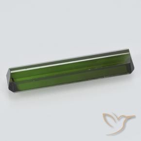 Tourmaline Gemstone in 17.9 x 4.1 mm Size for Sale, Tourmaline Stone in Deep Forest Green Color