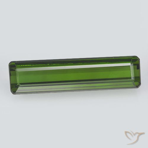 2.07ct Natural Dark Green Tourmaline, Emerald Cut, VVS-VS