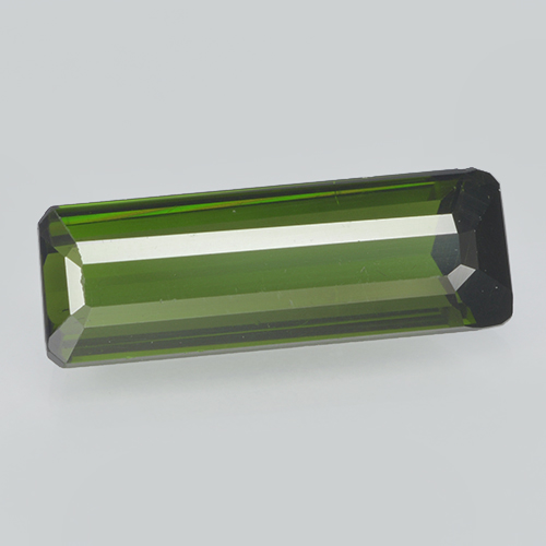 dunkelgrün Turmalin Edelstein - 1.6ct Octagon Stufenschliff (ID: 501603)