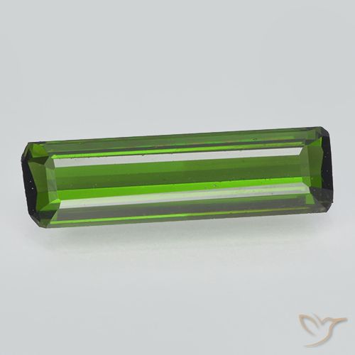 0.81ct Natural Deep Green Tourmaline, Emerald Cut, VVS-VS