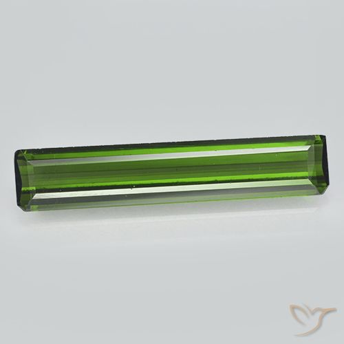 1.94ct Natural Earthy Green Tourmaline, Emerald Cut, VVS-VS