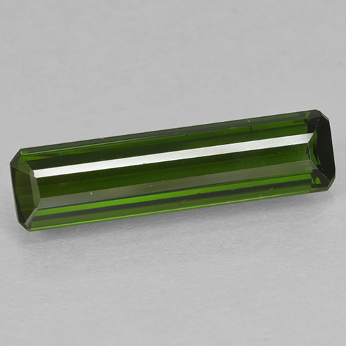 Verde oscuro Turmalina Gema - 2.5ct Corte octagonal (ID: 501637)
