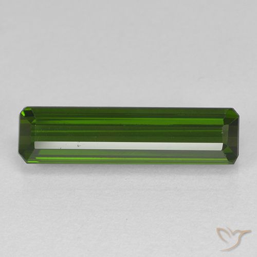 2.16ct Natural Forest Green Tourmaline, Emerald Cut, VVS