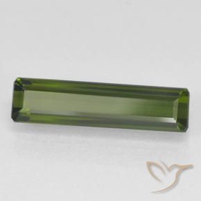 1.35 ct Green Tourmaline Stone, Natural Tourmaline in Octagon Step Cut Shape for Sale