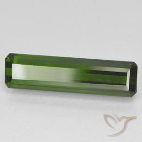 3.42 ct Green Tourmaline Stone, Natural Tourmaline in Octagon Step Cut Shape for Sale